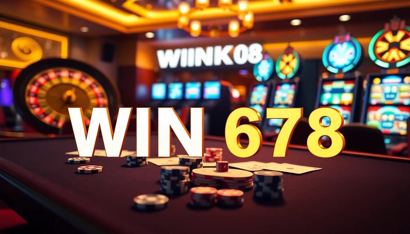 WIN678 offers an exciting online casino experience with vibrant tables and engaging slot machines.
