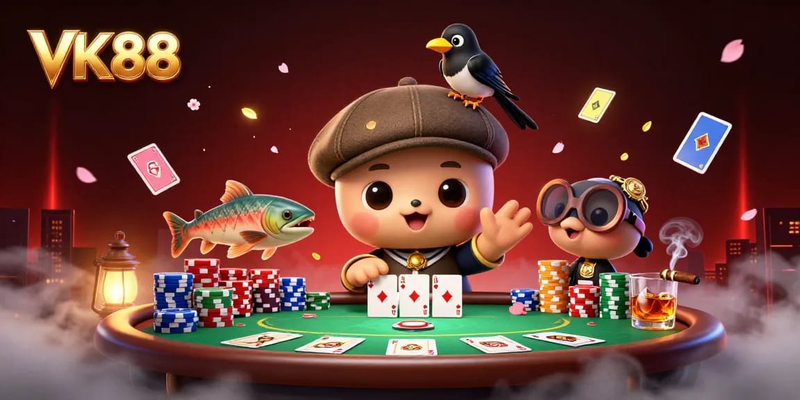 Play exciting games at VK88 while enjoying vibrant casino elements and characters.
