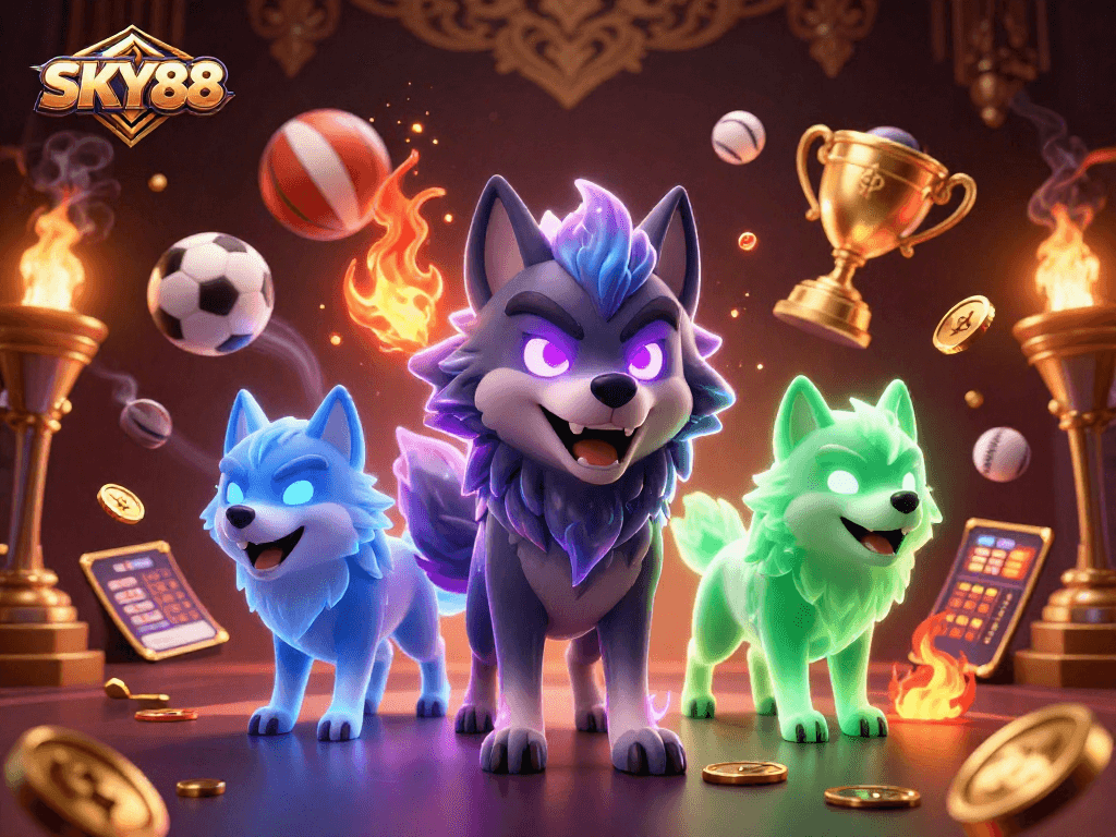 Engage in thrilling gaming with SKY88 where a wolf pack leader commands the scene of dynamic sports betting.