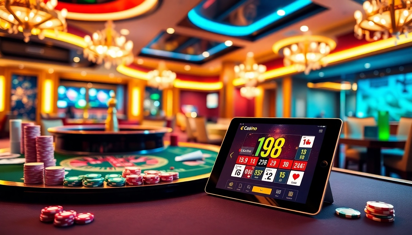 Experience excitement at c168 casino with a vibrant gaming table, chips, and thrilling gameplay.
