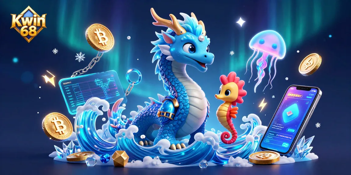 Kwin 68 immerses players in a dynamic casino adventure with azure water dragon and mystical jellyfish.