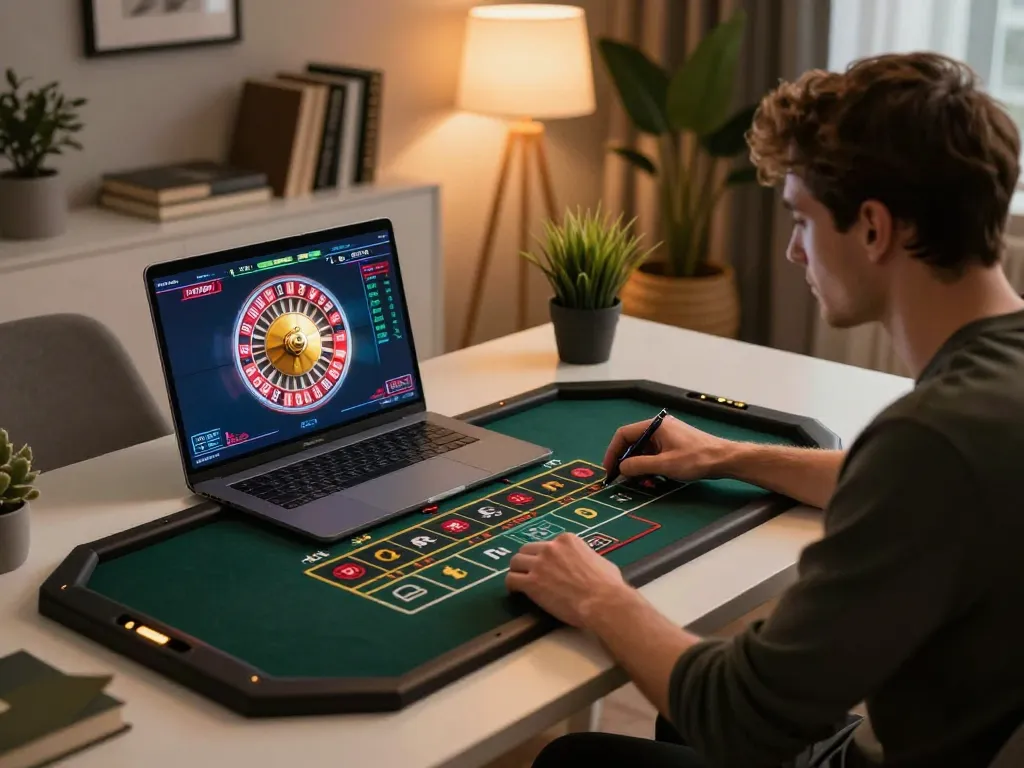 Experience LINK KU88 at home gaming in a stylish environment with a dynamic roulette game