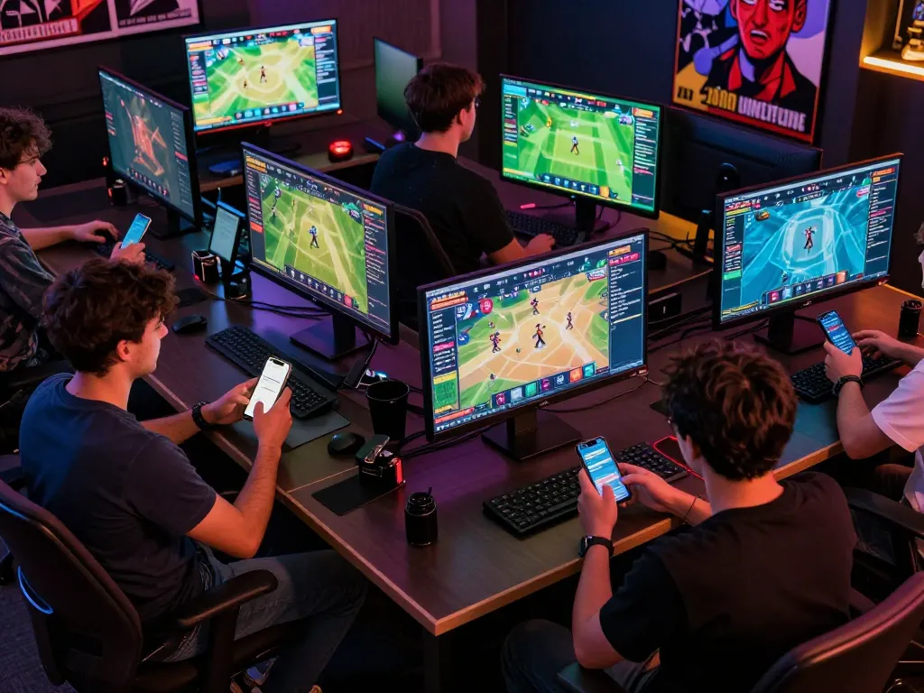 Exciting online betting action on đá gà thomo with vibrant screens and engaged participants exploring betting options