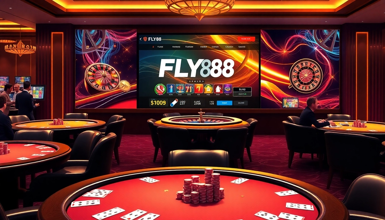Experience excitement at https://fly88seo.com/ with luxurious casino tables and vibrant slot machines.