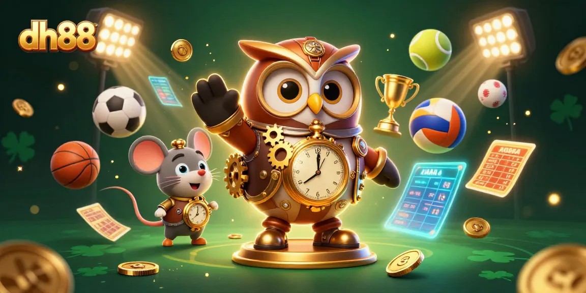 Experience thrilling gameplay with dh88's vibrant, dynamic casino scene featuring time-traveler characters.