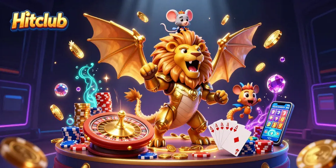 Experience high-stakes gaming at Hitclub with thrilling slot machines and vibrant casino elements.