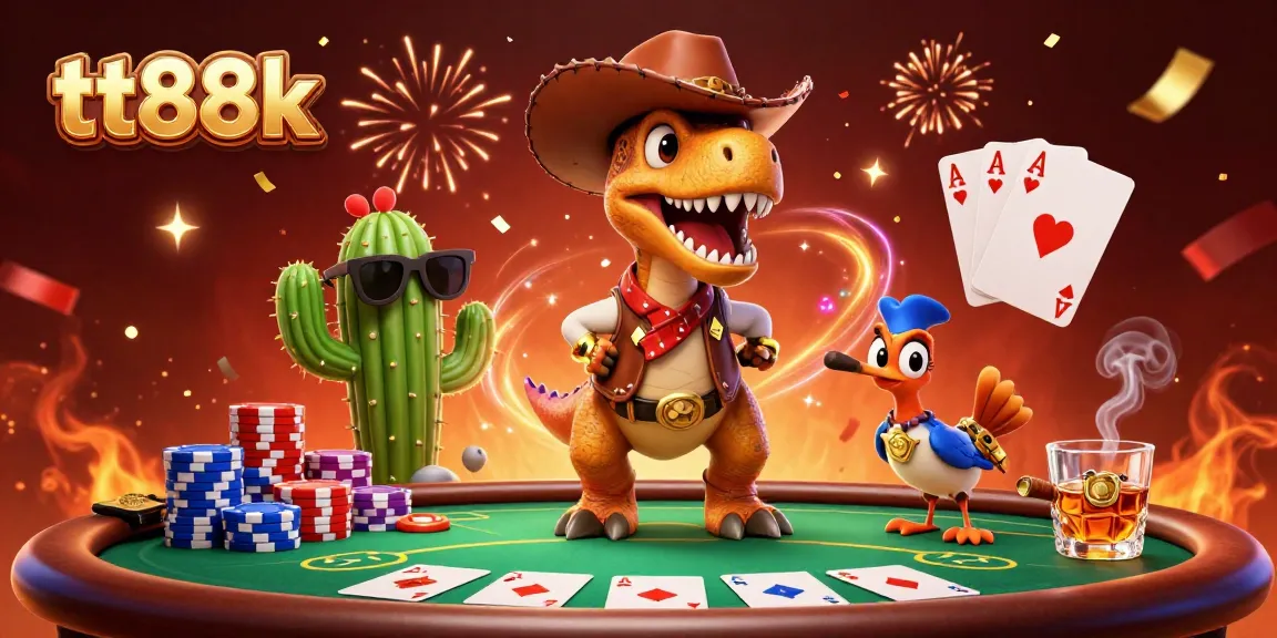 Experience thrilling poker action with tt88k's dynamic gaming elements and vibrant characters illustrated in 3D.
