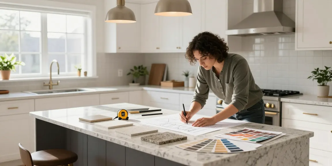 Custom kitchen countertops in Hamilton designed by professionals, showcasing quartz and granite materials.