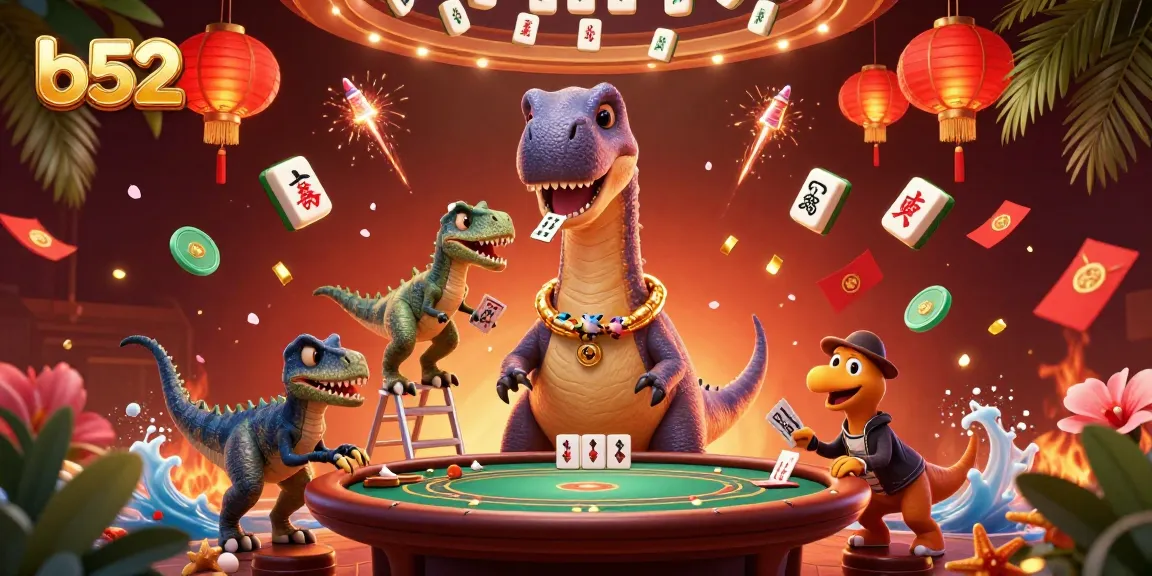 Experience thrilling gambling fun in B52 with a giant brontosaurus and clever raptor dealer