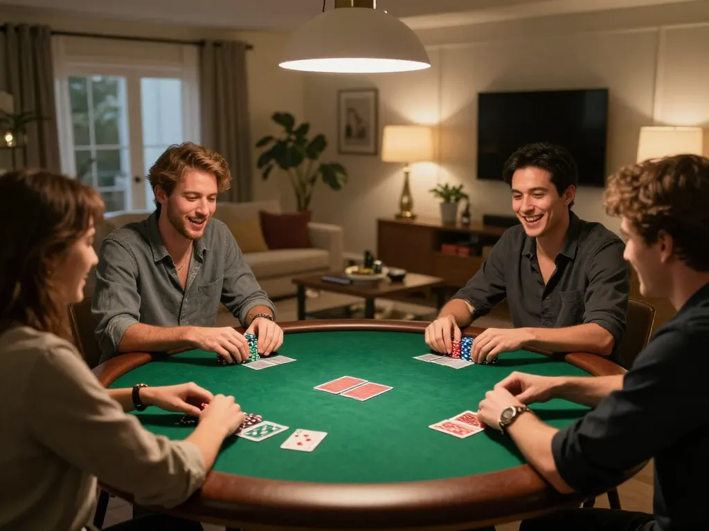 Experience lively home poker nights at Lu88 with friends, chips, and strategic play.