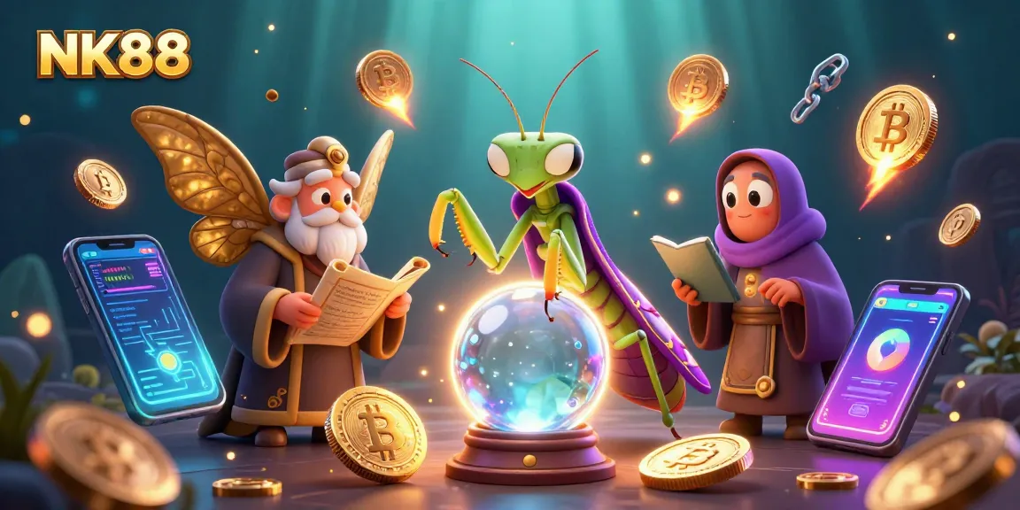 Engage with NK88's vibrant gaming universe featuring mystical characters and crypto elements.