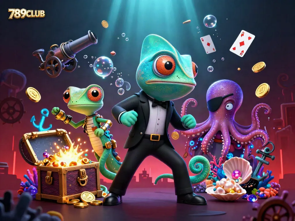 Experience the thrill of 789CLUB with a colorful underwater casino scene full of dynamic elements.