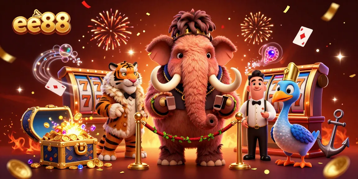 Experience thrilling fun at ee88 with a vibrant casino scene featuring engaging characters and sparkling game elements.