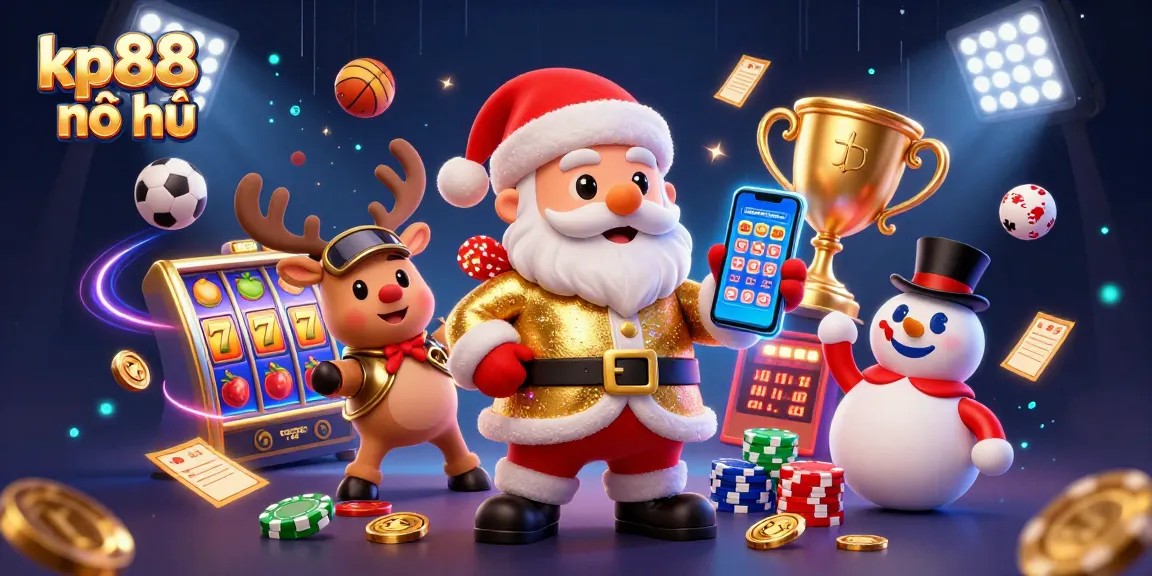 Spin the reels and win big with kp88 nổ hũ in this vibrant casino-themed illustration.