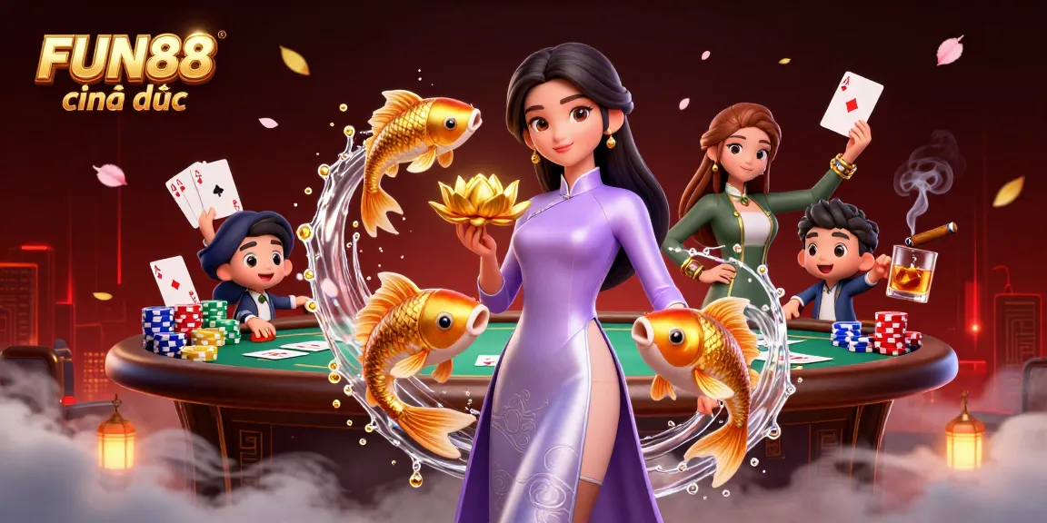Bet big with FUN88 chính thức while enjoying a vibrant online casino experience featuring poker and Asian themes.