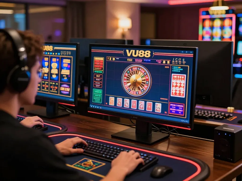 Engaging gameplay on VU88 casino games with a dynamic online gambling setup.