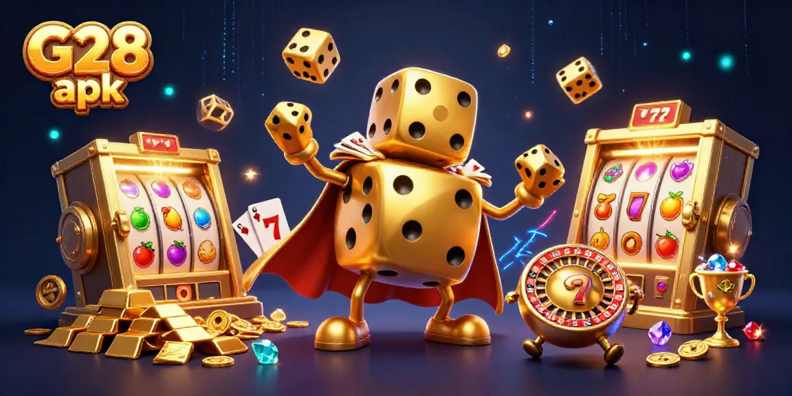 Experience thrilling gameplay with G28 apk featuring dynamic golden dice and exciting casino elements.
