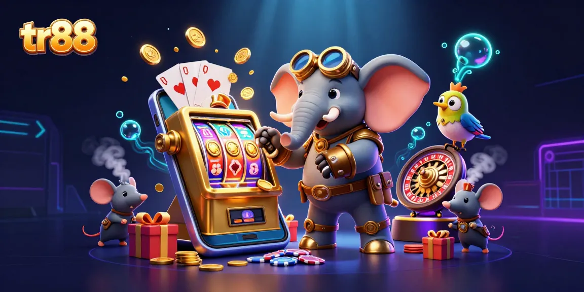 Experience thrilling wins in slots and casino gaming at tr88 with a dynamic scene of steampunk adventure.