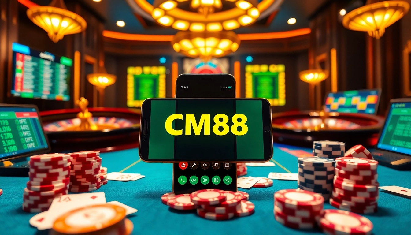 Download CM88 app on a smartphone for seamless gambling experience with excitement.