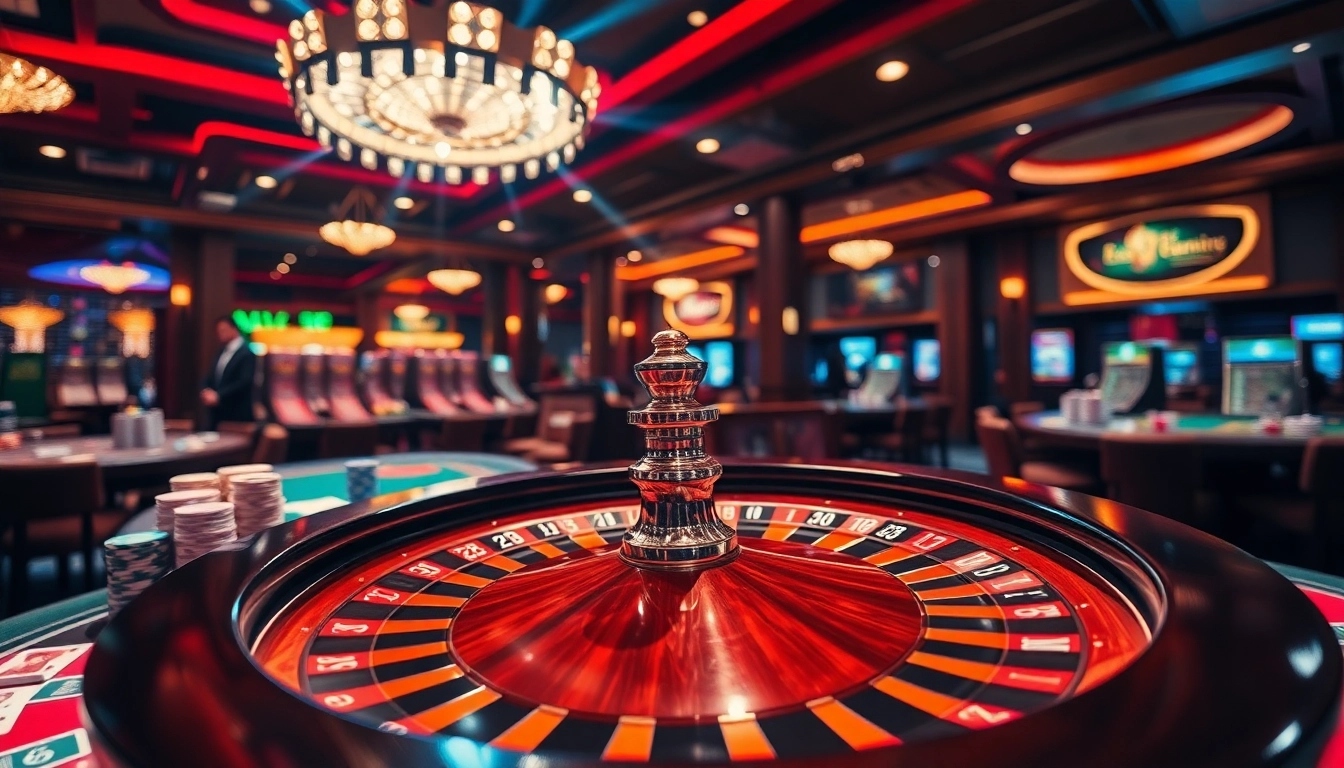 Experience the thrill of Zoccer Casino CA with a vibrant roulette table and energetic atmosphere.