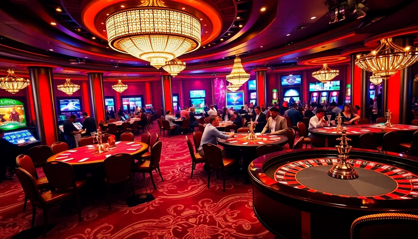 Experience the thrilling excitement of 32WIN with vibrant casino tables and engaged gamblers