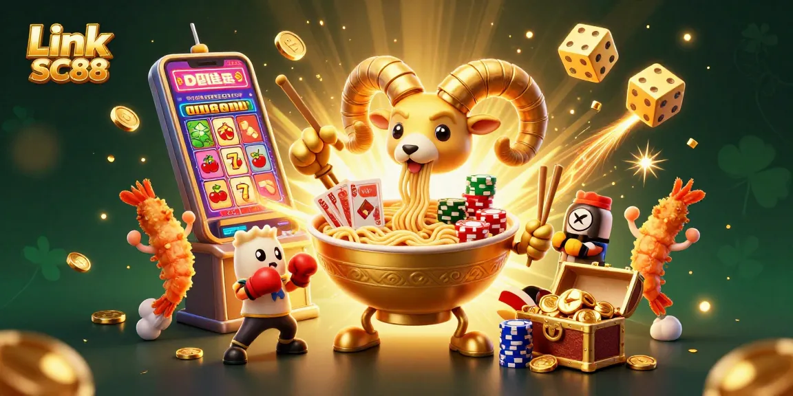 Join the thrilling excitement of Link SC88 with a vibrant casino scene filled with dynamic characters and game elements.