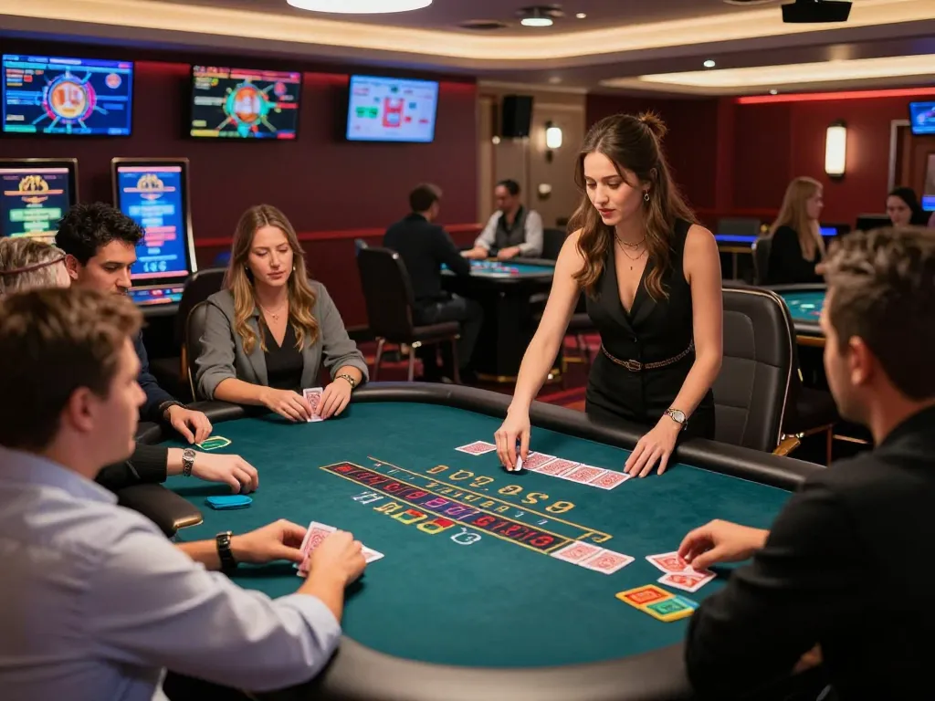Players engaging with a live dealer game at pronorte, showcasing excitement at the blackjack table