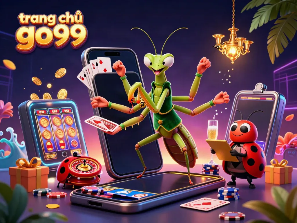 Engaging scene depicting the dynamic atmosphere of trang chủ go99, showcasing a vibrant casino environment with characters and gaming elements.