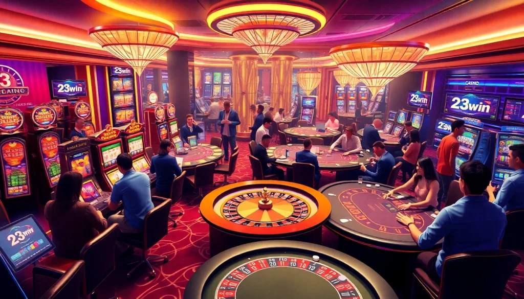 Players engaging in thrilling games at 23win, showcasing the excitement of online gambling.