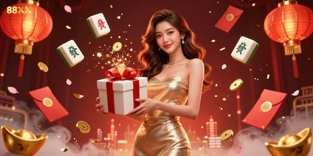 Join the excitement at 88XX with colorful Lunar New Year celebrations filled with gold coins and festive elements.