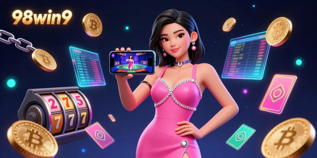 Play and win at 98win9 by engaging with exciting live dealer games in vibrant 3D casino atmosphere.