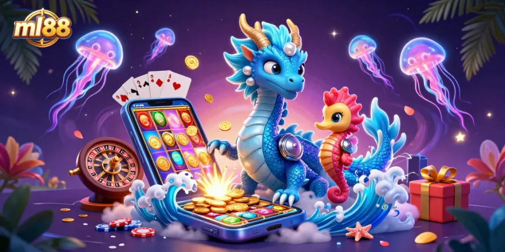 Engage in thrilling gameplay at ml88 with vibrant casino characters and exciting slot games.