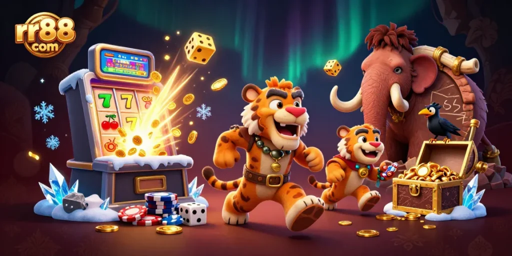Experience excitement at rr88 com with a vibrant casino scene featuring dynamic game elements.